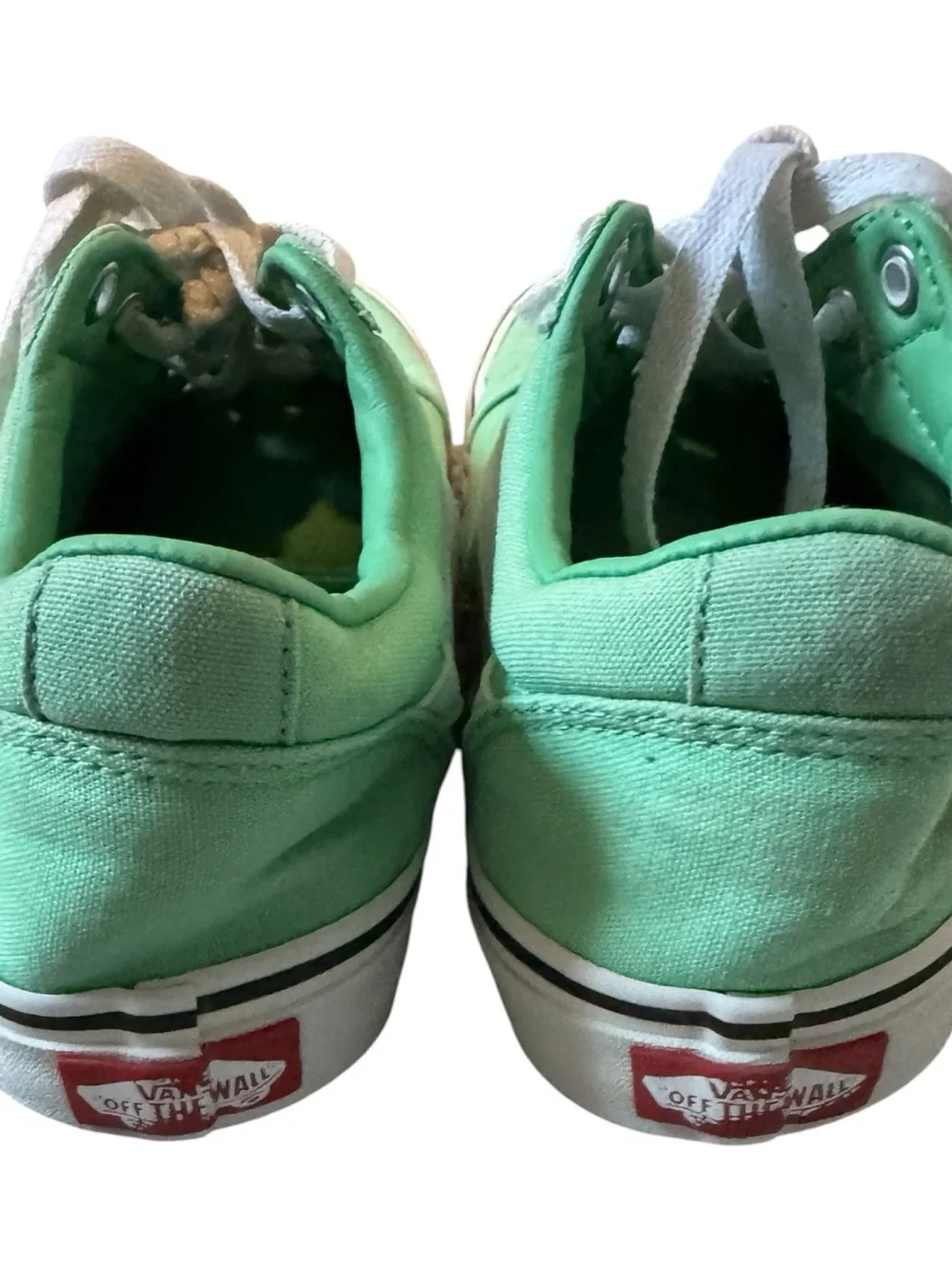💚Vans Women’s Green Old Skool Low-Top Canvas Classic Skater Sneakers | 8.5